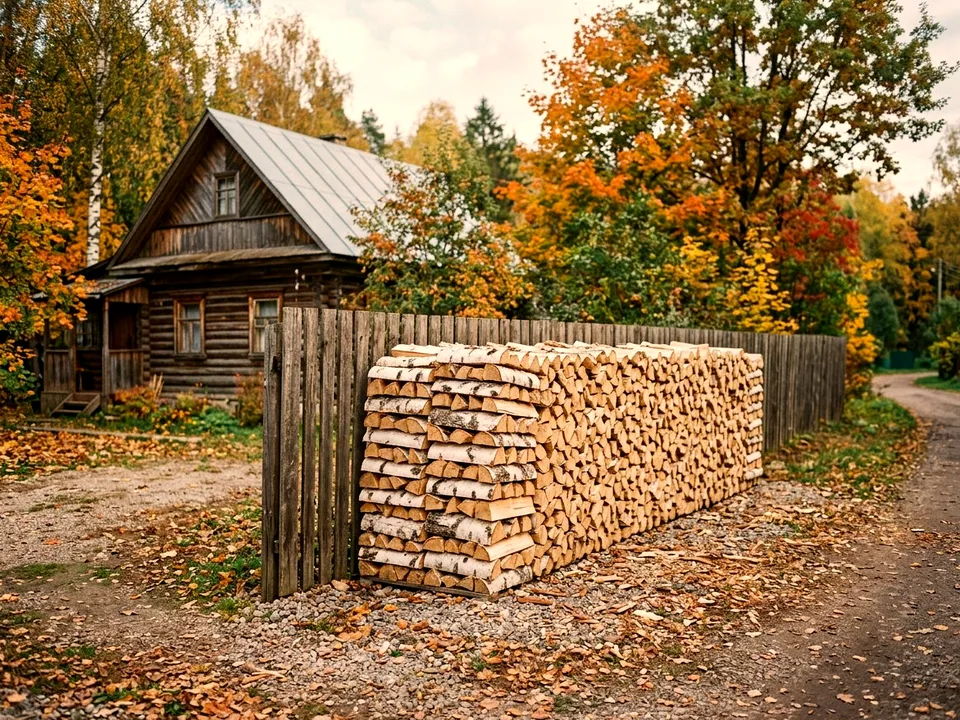 Дуб + укладка в дровник, Вербилки, проезд Складская, 32